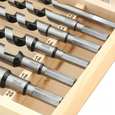 6-tlg Schlangenbohrer-Set - Ø = 10, 12, 14, 16, 18, 20 mm - 460mm lang