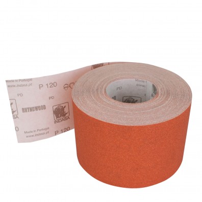 1 Rolle Schleifpapier P120, 115mm, 7,10m, rot