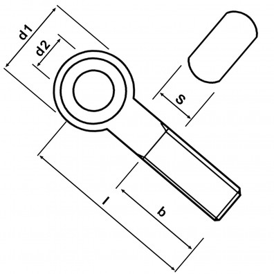 10 Augenschrauben M10x50 mm - DIN 444 - Form B - Messing