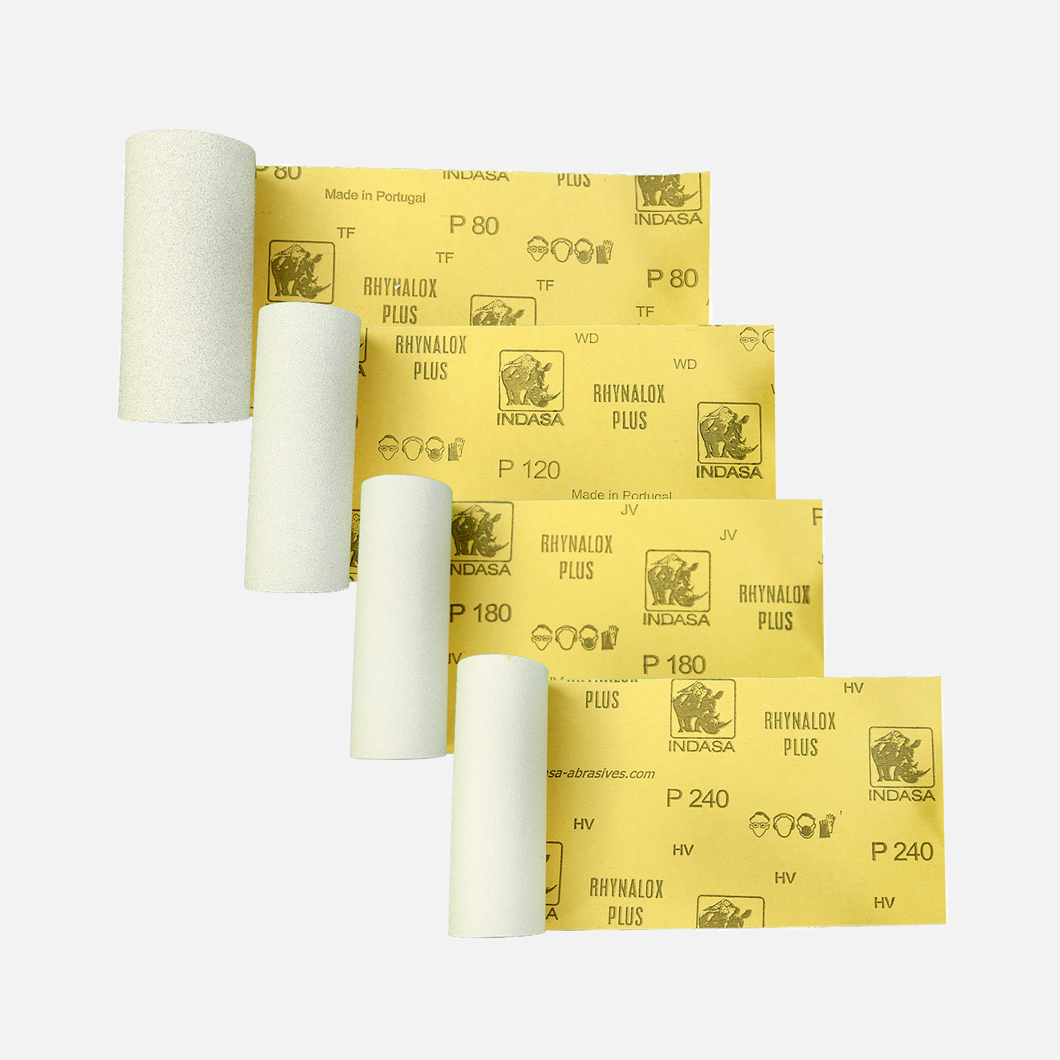 Schleifpapier Set - 4x2m - Körnungen: P80 P120 P180 P240 - Industrieware