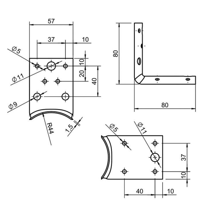 50 Rundholzverbinder verzinkt Typ 60 für 60 - 120 mm Balken