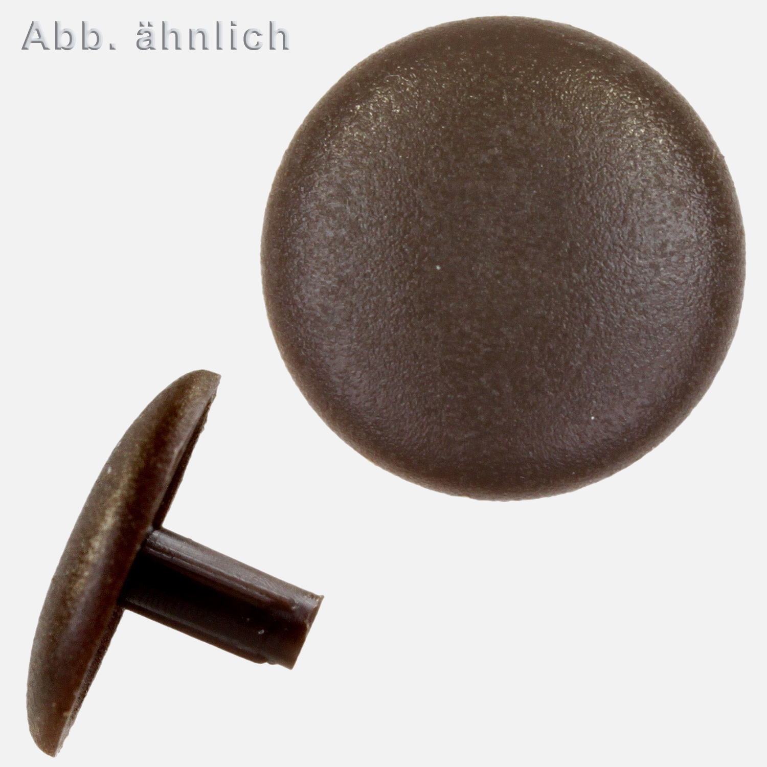 Abdeckkappen m. Stift - Ø Kappen=12mm Ø Stift=2,5mm - dunkelbraun(RAL 8014)