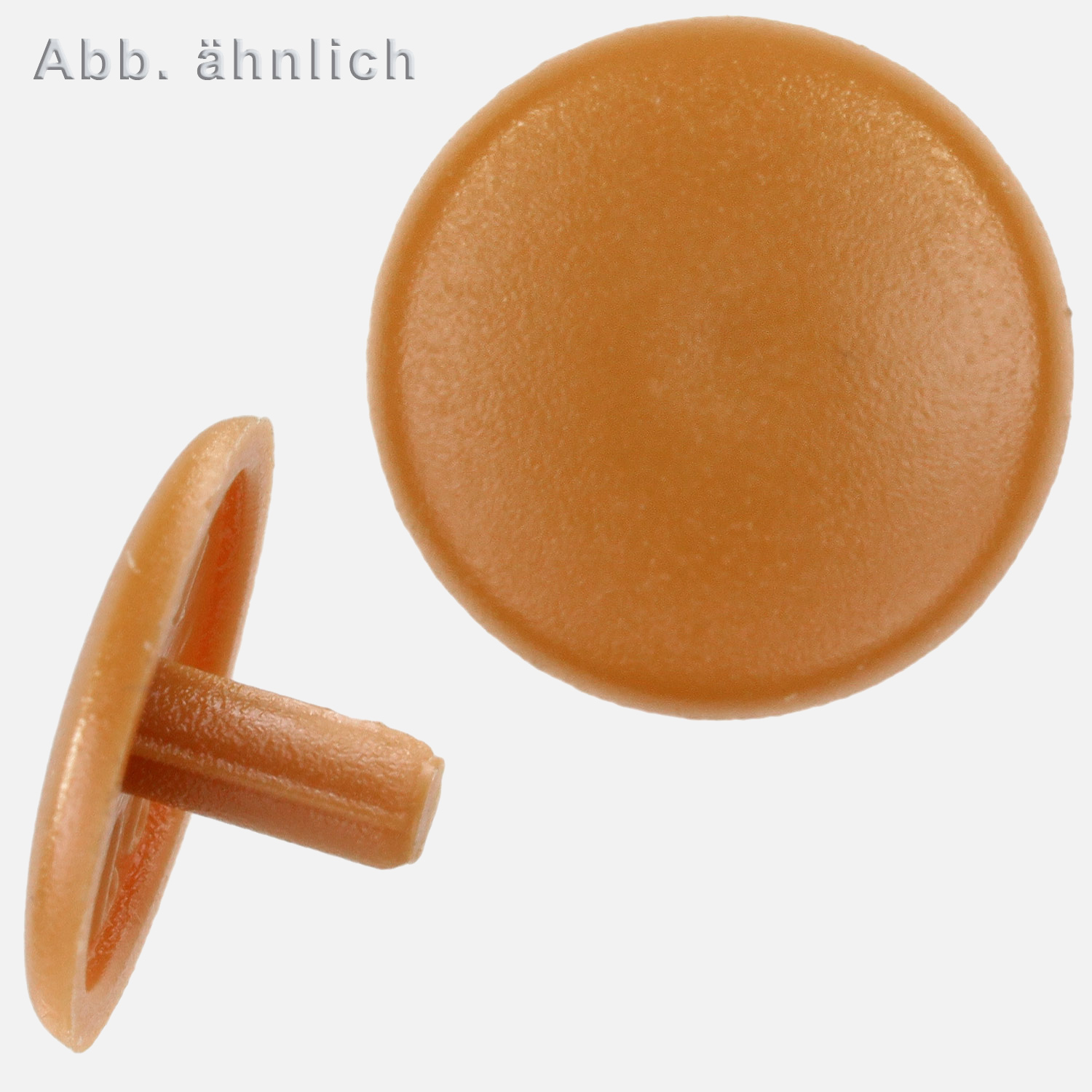 Abdeckkappen m. Stift - Ø Kappen=12mm Ø Stift=2,5mm - hellbraun(RAL 8001)