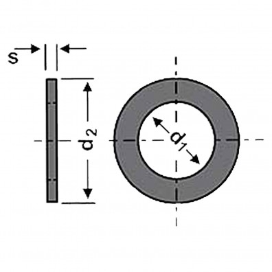 1 Unterlegscheibe DIN 125 Form B galvanisch verzinkt 70 mm für M68, Form B, M68, 1 Stück