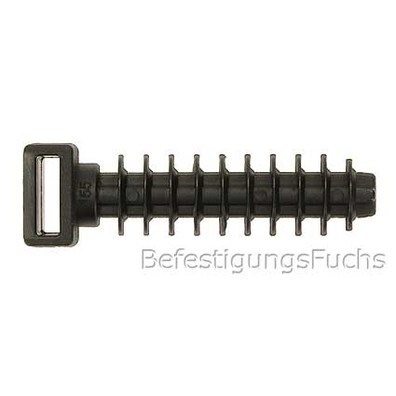 200 Nylon - Lamellennagel für Kabelbinder, 6x35 mm schwarz