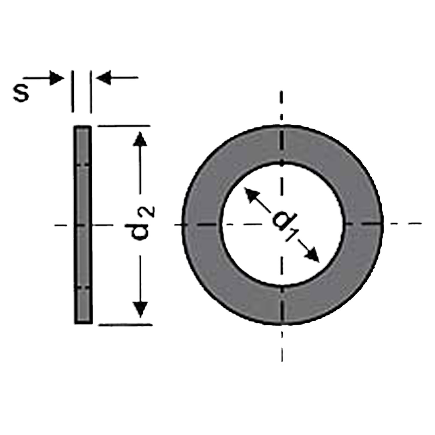 100 Unterlegscheiben DIN 9021 - für M6 - Ø-Aussen= 18mm - Polyamid